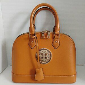 Stylish Medium Handbag – Burnt Orange – Gently Used – Gold Tone Accents